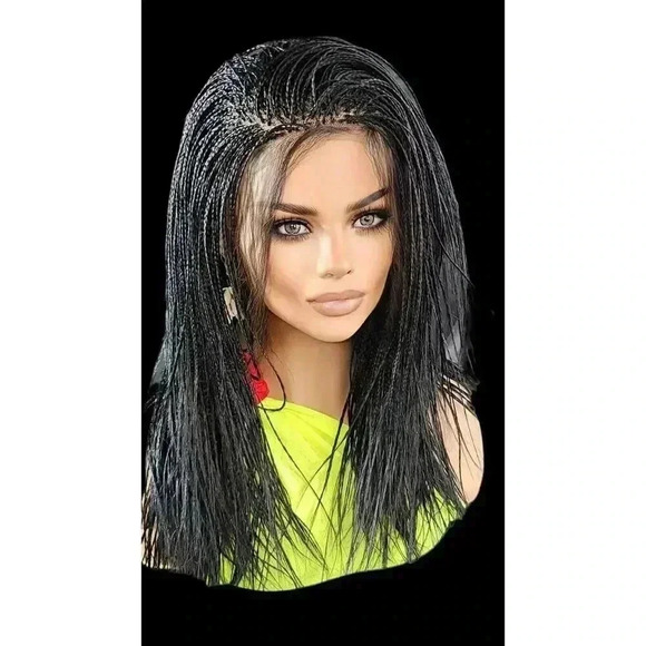 Yassine 18” Full Lace Micro Million Braids Wig Handmade Luxury - Picture 7 of 15